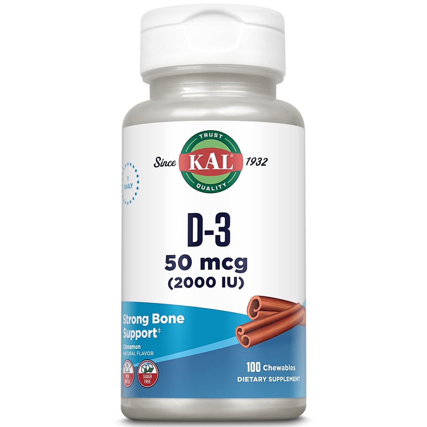 KAL Vitamin D3 Chewables 100 Count