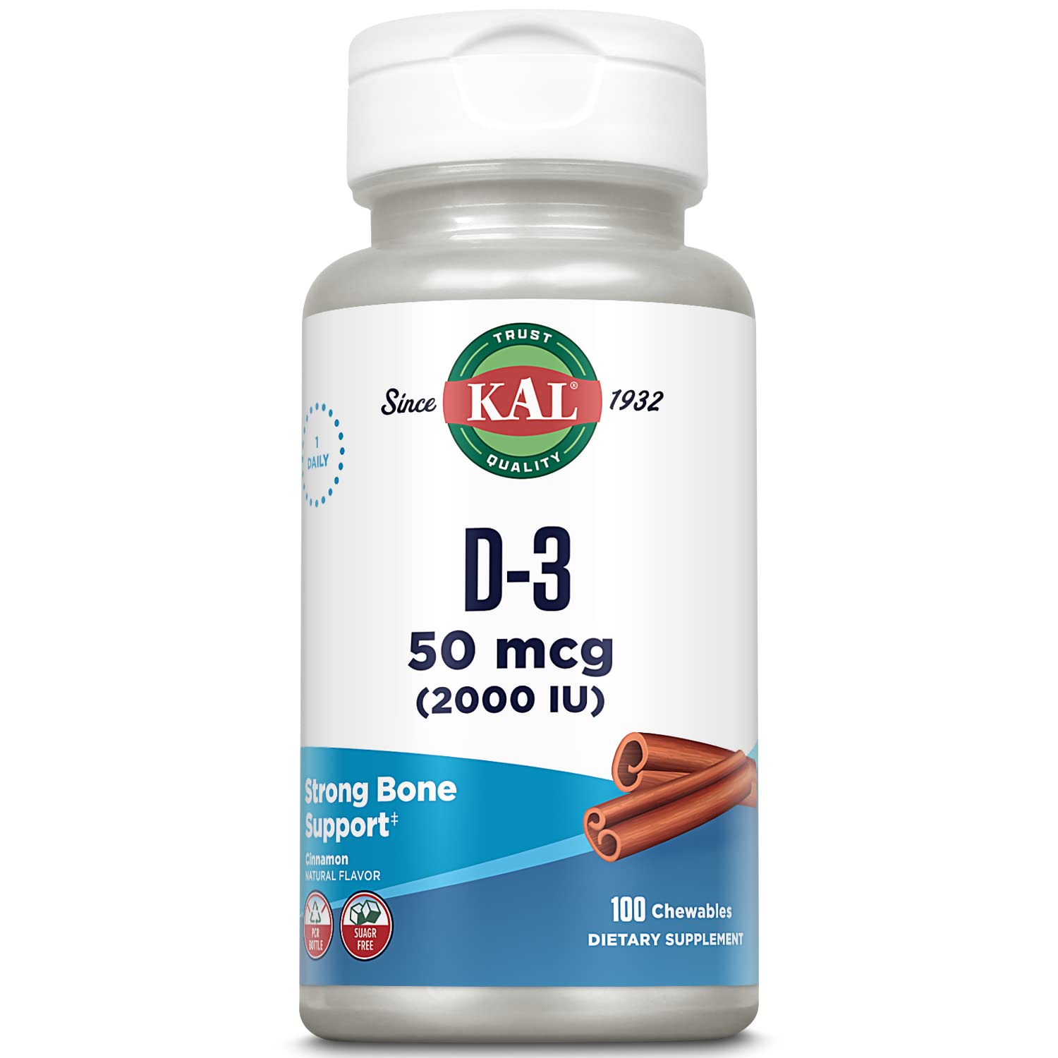 KAL Vitamin D3 Chewables 100 Count