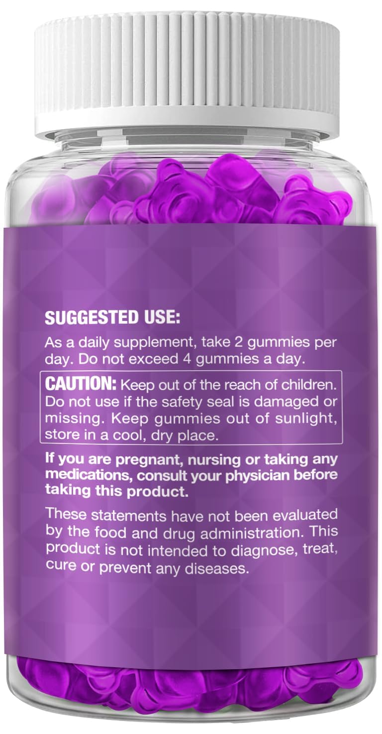 Riyuetian Sea Moss Gummies & Elderberry with Vitamin C + Zinc for Immune & Thyroid Support Gummy, 60 Count