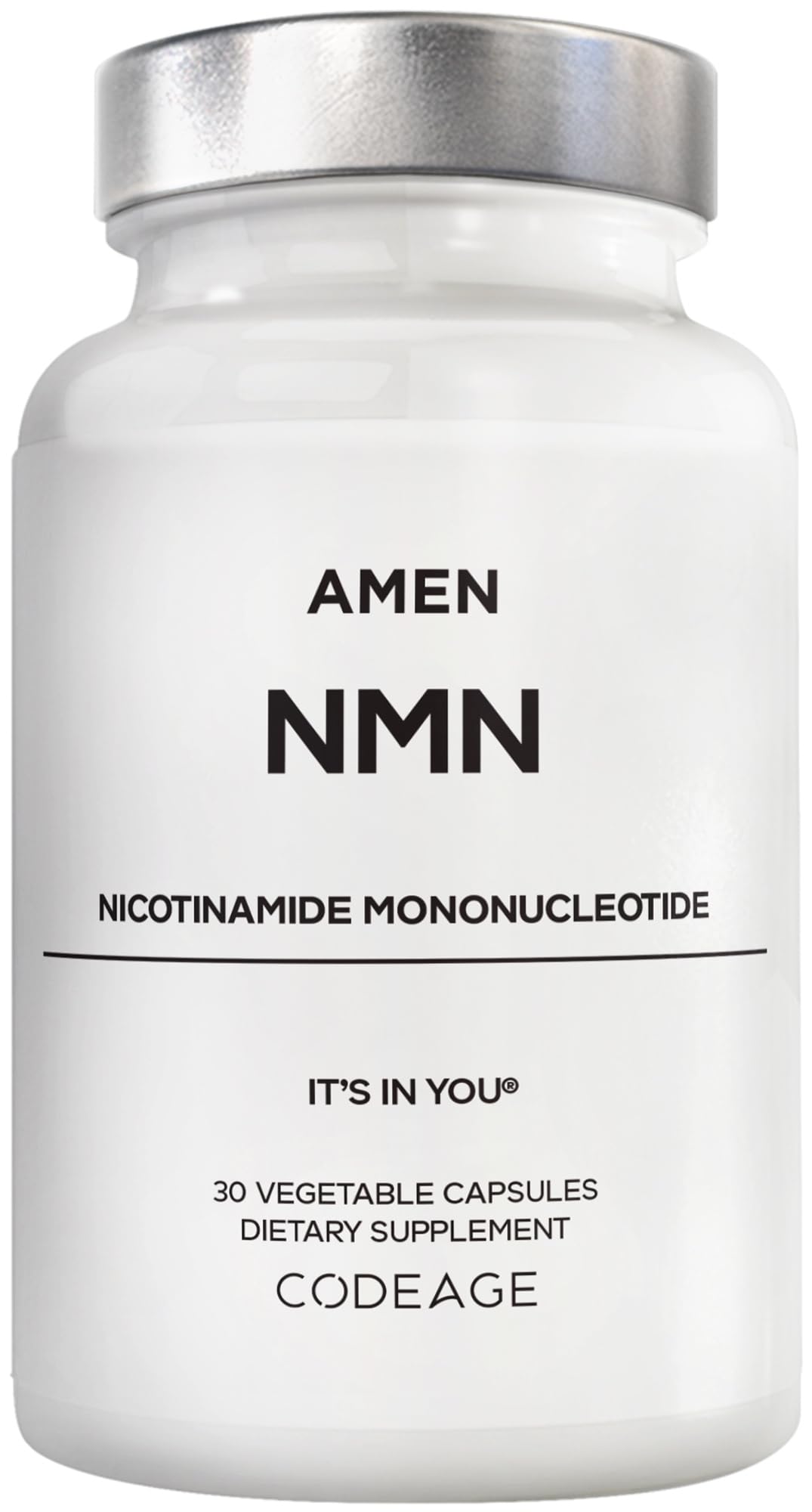 Amen NMN 500mg Nicotinamide Mononucleotide NAD+ Precursor Capsules 30 Count