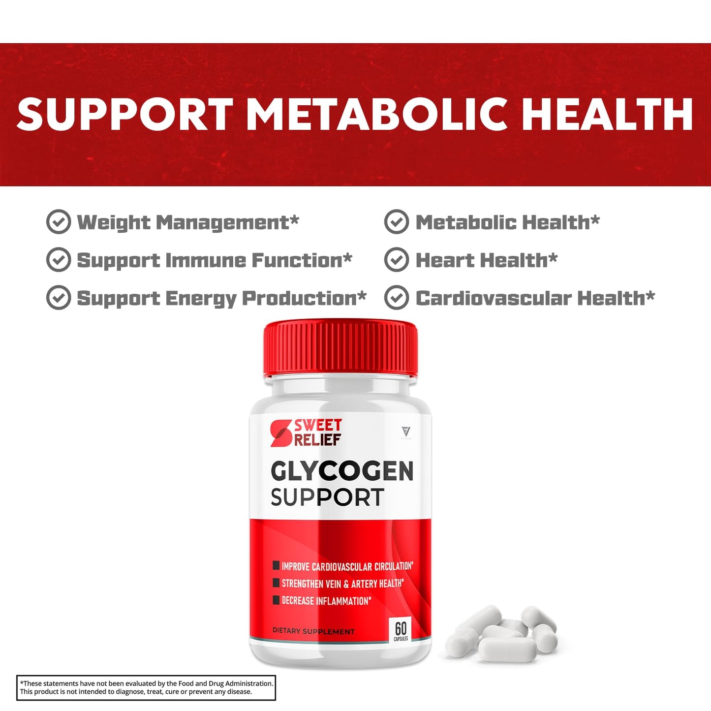 Fyvus Sweet Relief Glycogen Support Capsules, 180 Capsules