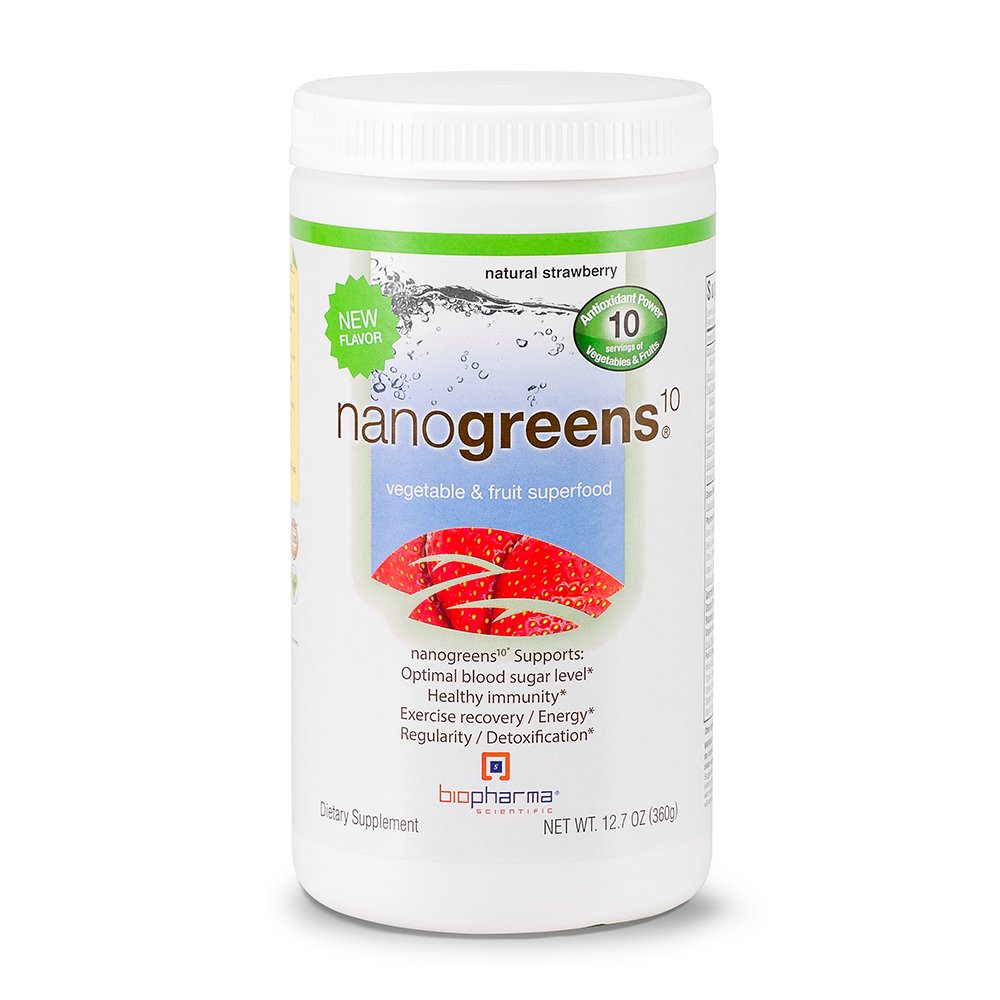 Biopharma Scientific NanoGreens Superfood Powder 12.7 Ounce