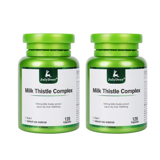 JulyDeer Milk Thistle 500 mg Silymarin Marianum, 240 Capsules
