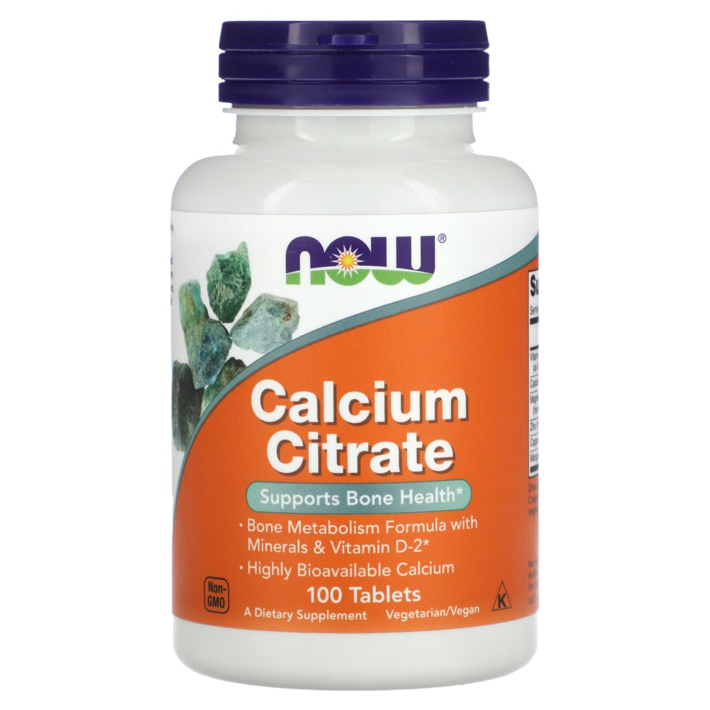 NOW Foods Calcium Citrate Tablets 100 Tablets