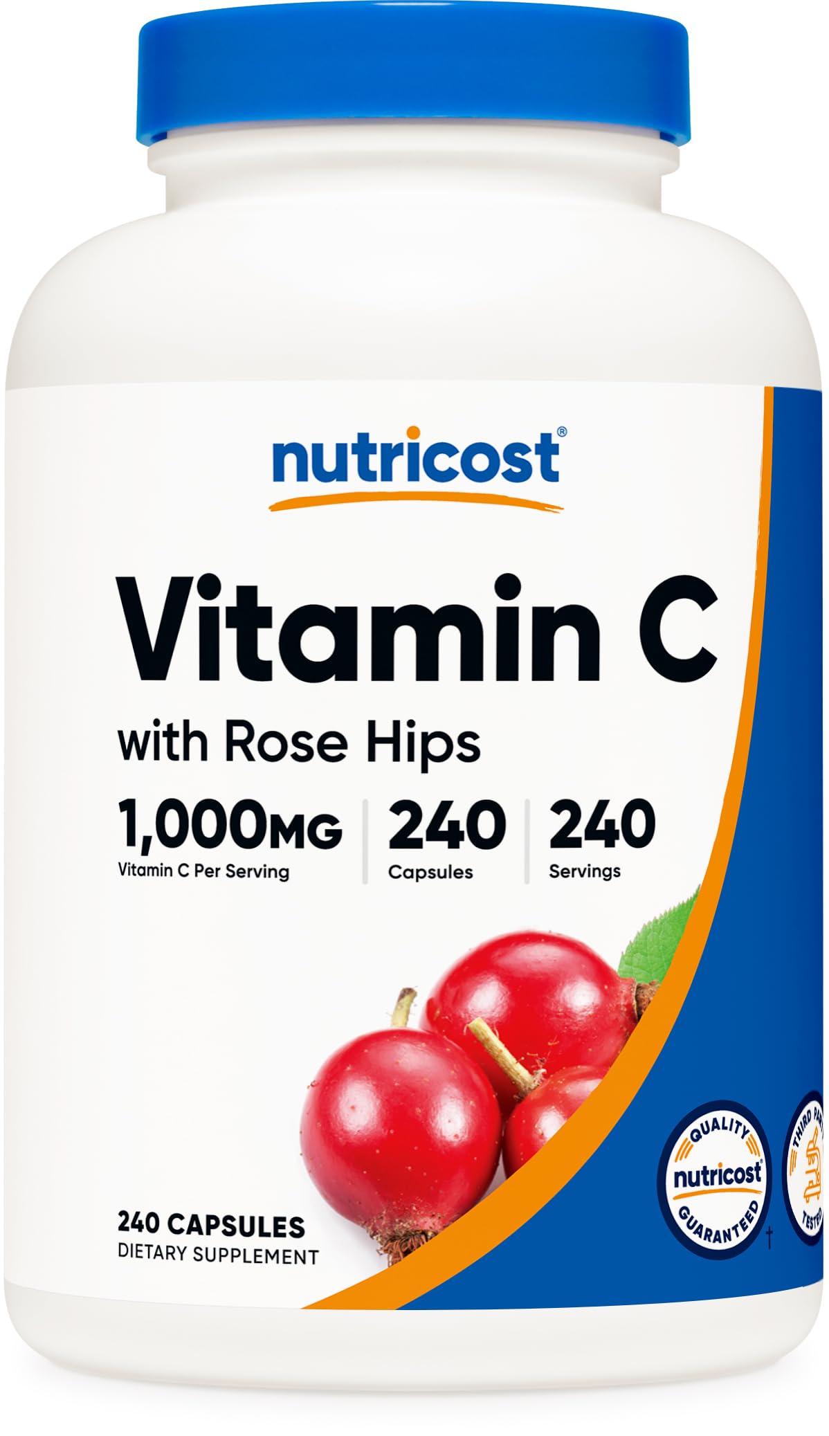 Nutricost Vitamin C with Rose Hips 1025mg 240 Capsules
