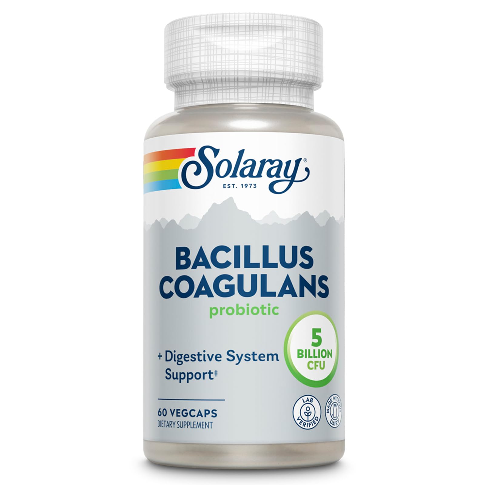 SOLARAY Bacillus Coagulans Probiotic 5 Billion Live Microorganisms Capsule 60