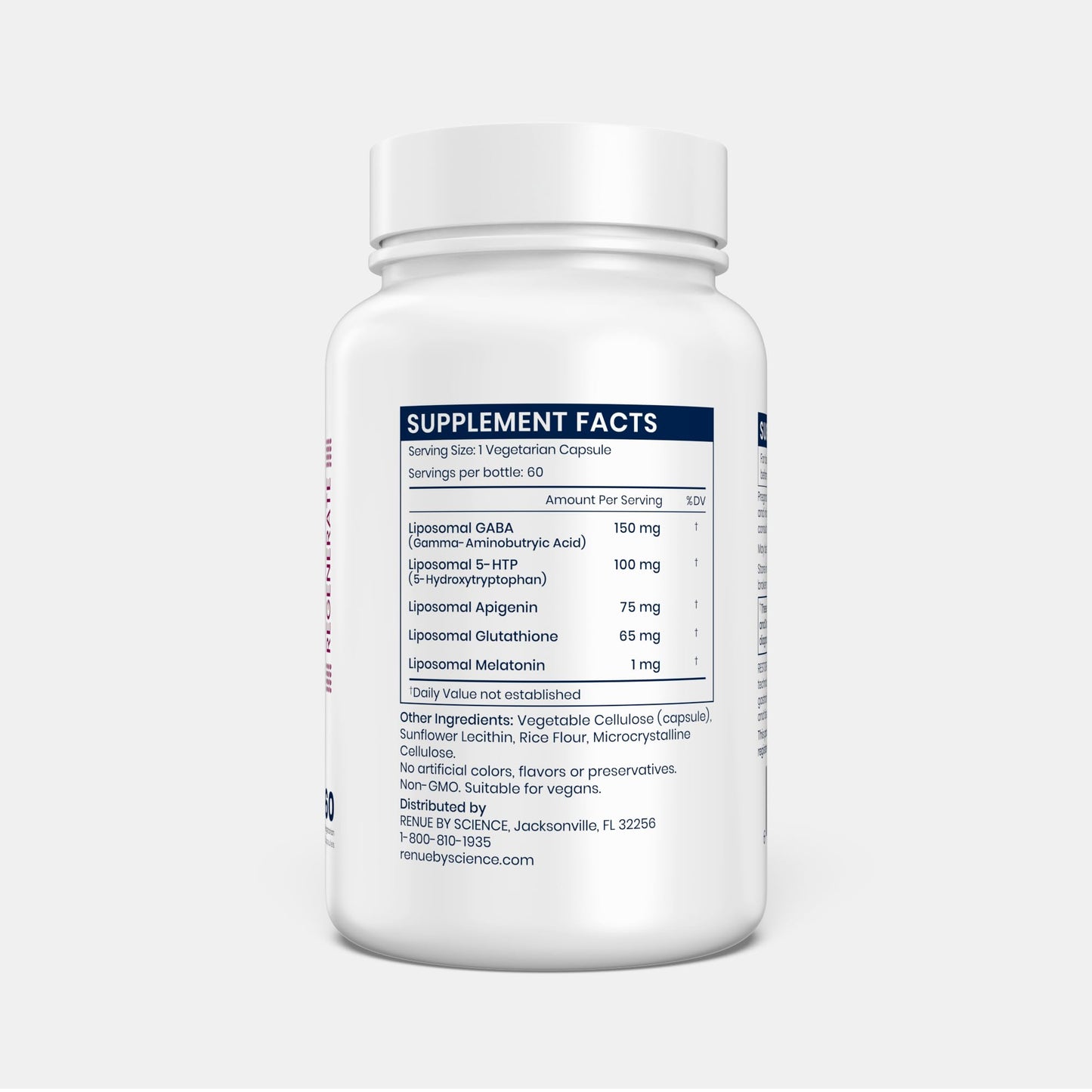 Renue By Science Restore PM Liposomal Melatonin GABA Supplements Capsules 60 Count