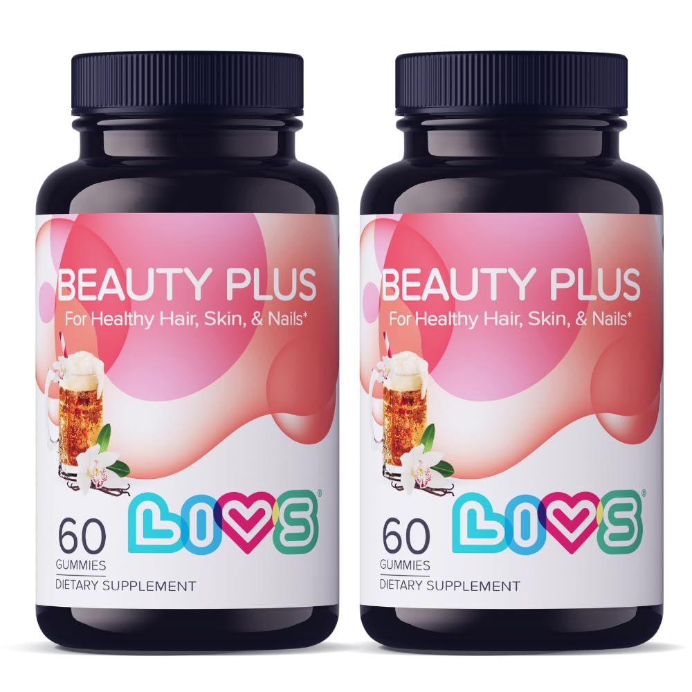 LIVS Beauty Plus Biotin Gummy Vitamins 120 Count