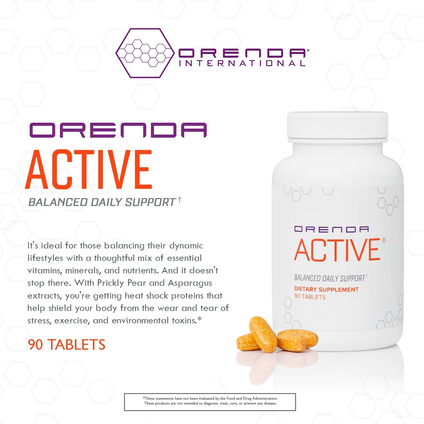 Orenda International Orenda Active All 8 Forms Vitamin E, BioFolate & Young & Active Blend 90 Tablets