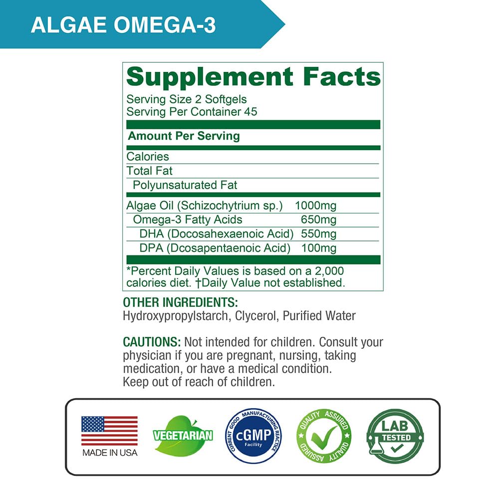 LOVITA Algae Omega-3 Softgels 270