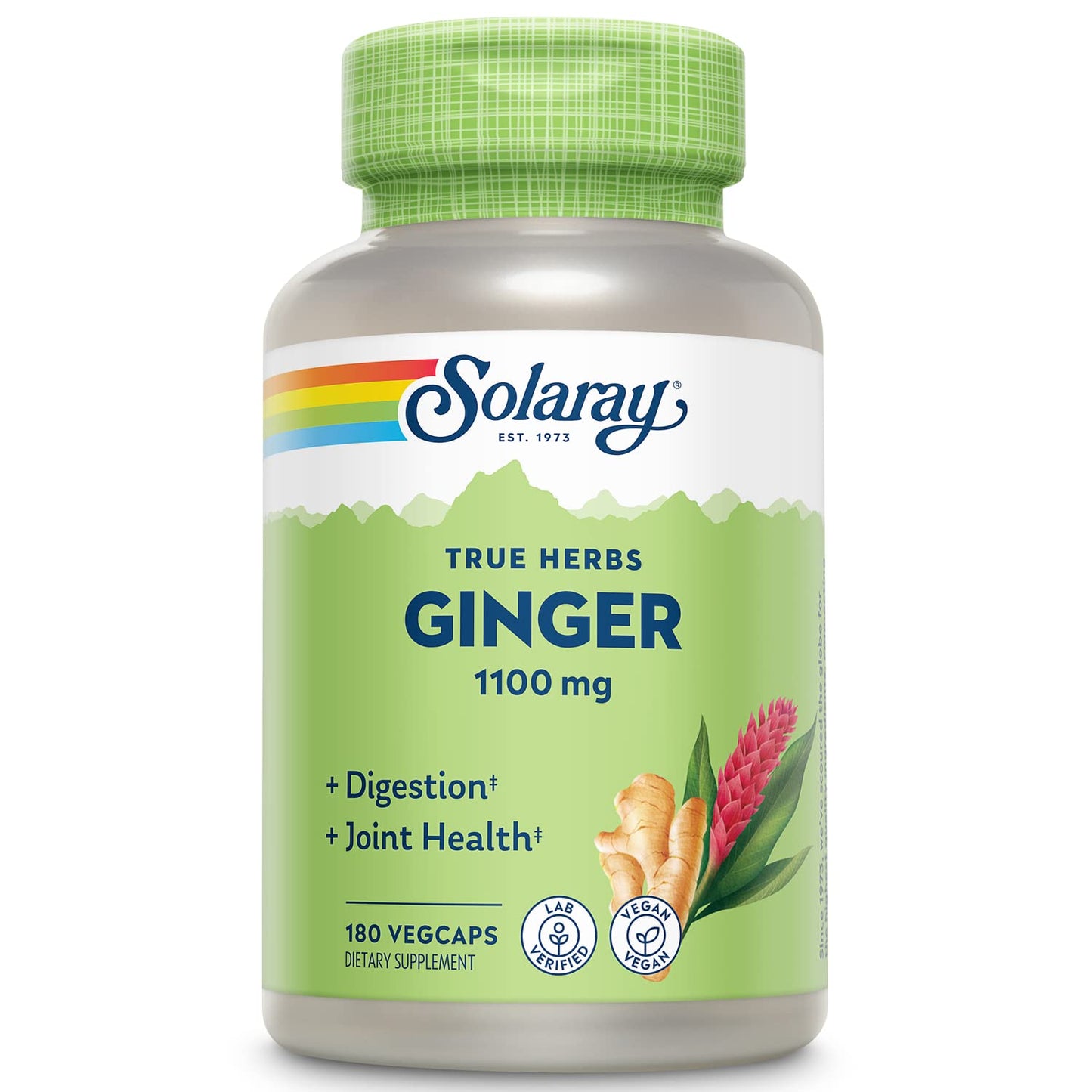 Solaray Ginger Root Veg Cap, 180 Veg Caps