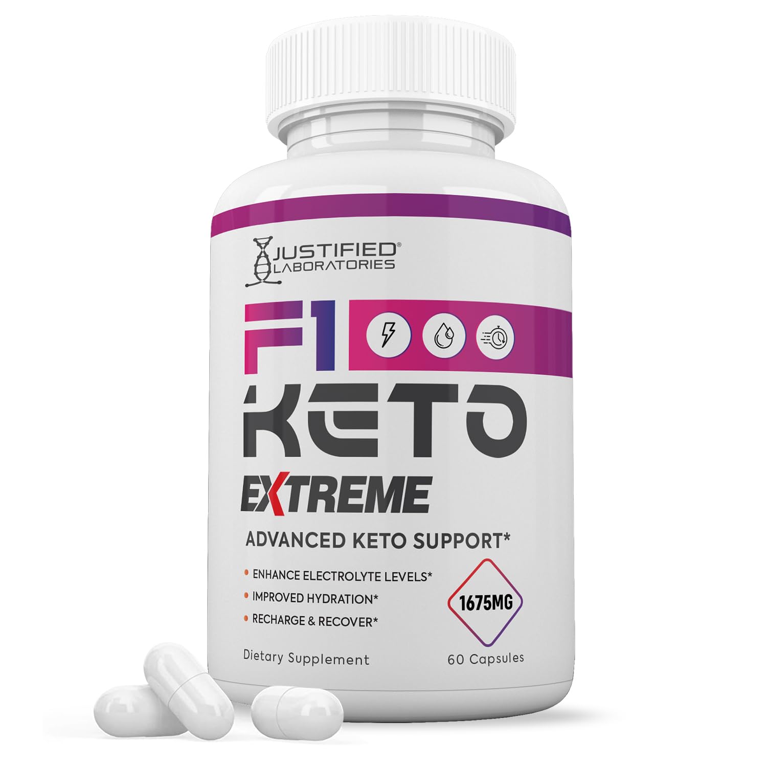 Justified Laboratories F1 Extreme 1675mg Capsules, 60 Count