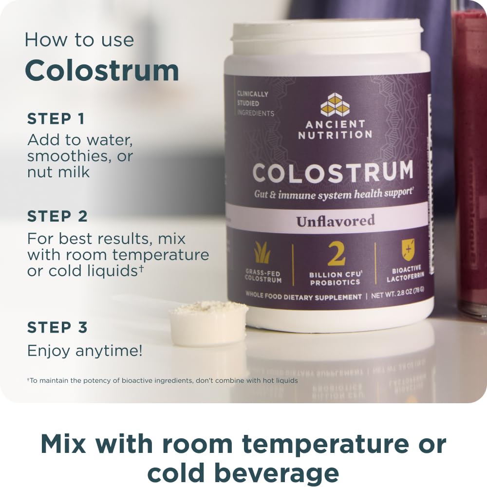 Ancient Nutrition Colostrum Superfood Powder, 2.8 oz, 60 Servings