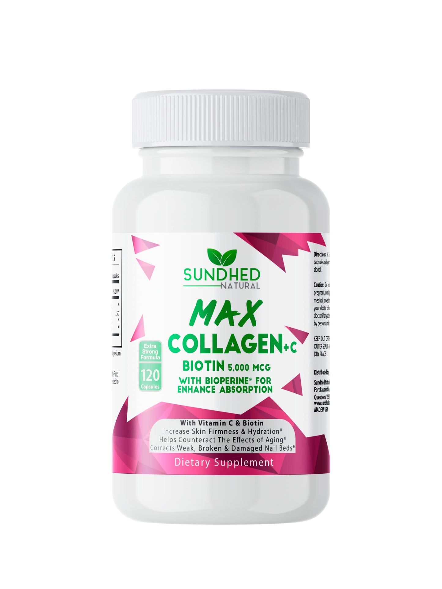 Sundhed Natural Max Collagen Plus C Capsules, 1 Count