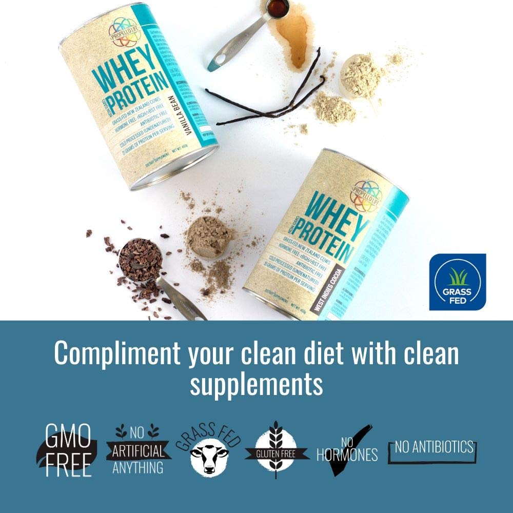 Propello Life Grass-Fed Whey Protein Powder West Indies Cocoa, 17 Servings