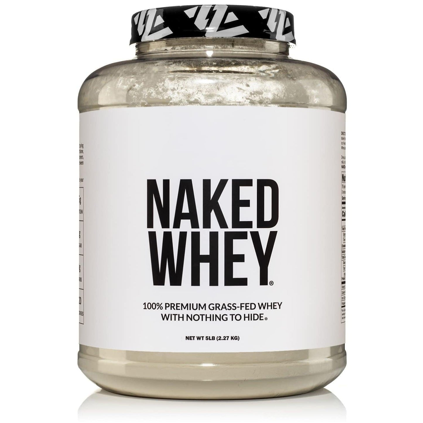 NAKED Whey Protein Powder 5 lb, Grass Fed, Unflavored, NSF Certified, Gluten Free, Soy Free, 80 Servings