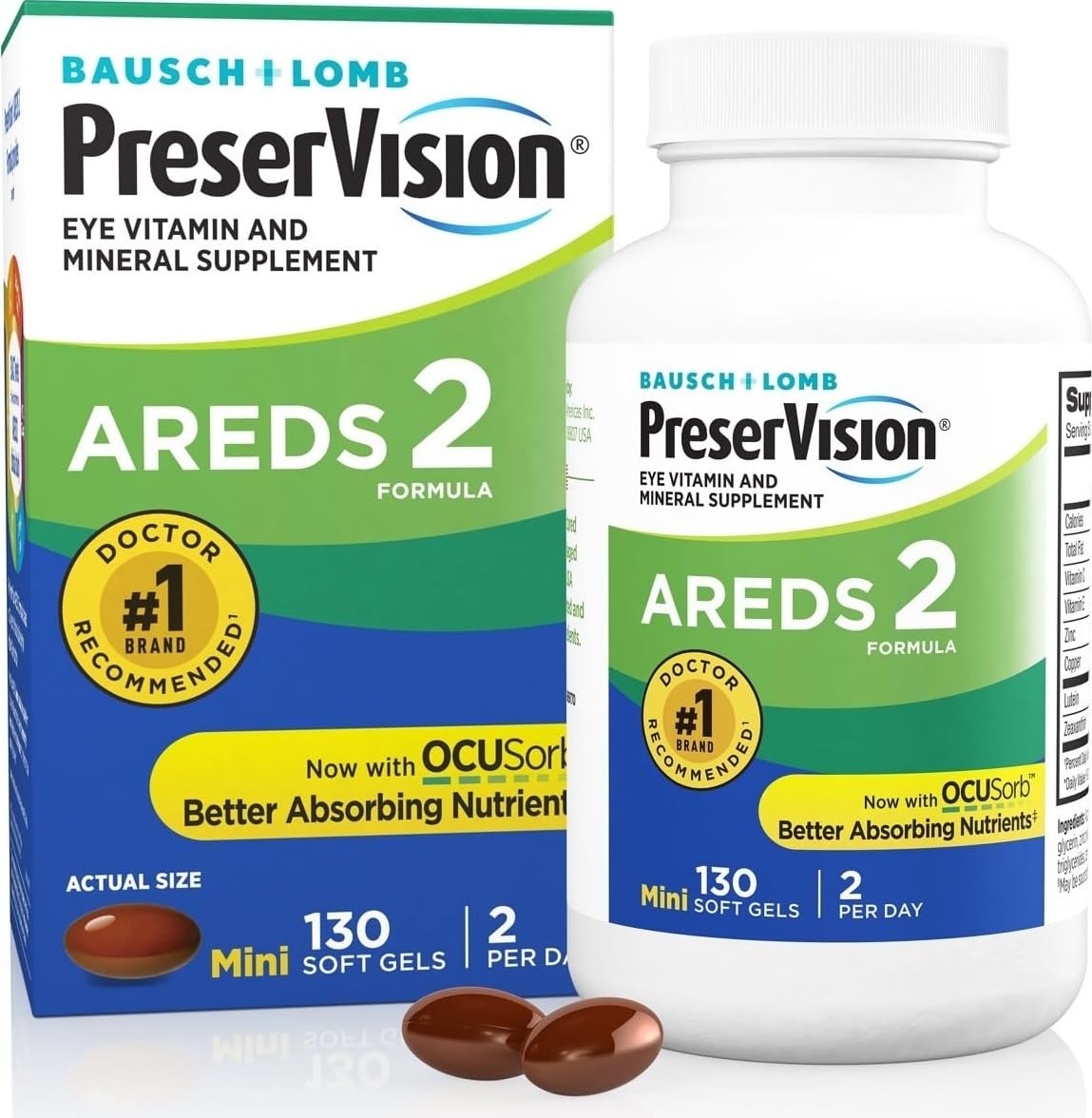 PreserVision AREDS 2 Eye Vitamins Lutein Zeaxanthin Supplement Softgels 130