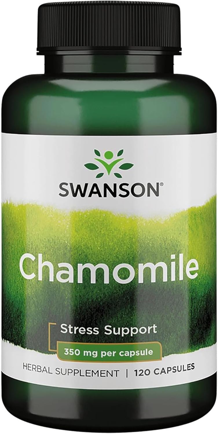 Swanson Chamomile Stress Support Capsule 120 Count