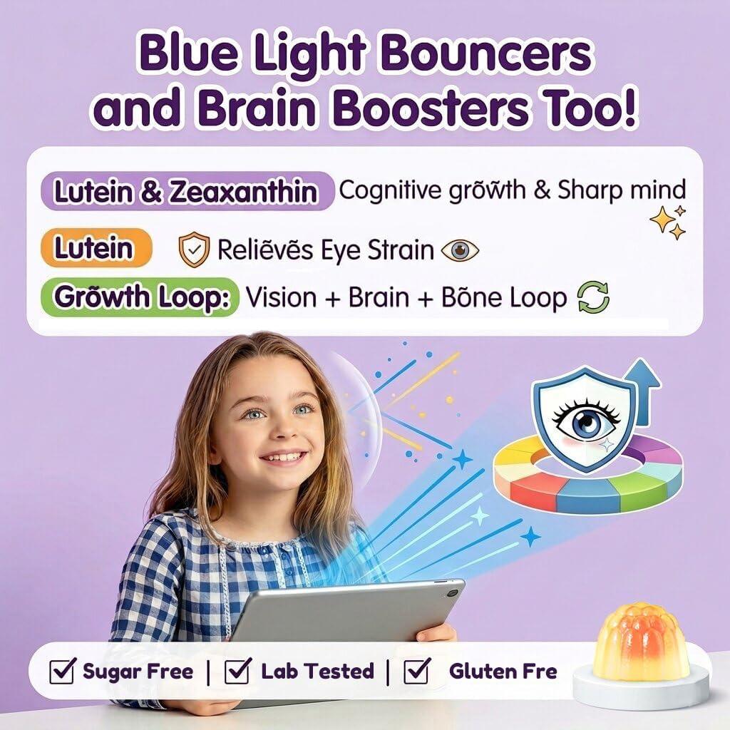 ELLAMENTZ Sugar-Free Kids Calcium Gummies 4–12, 60 Count