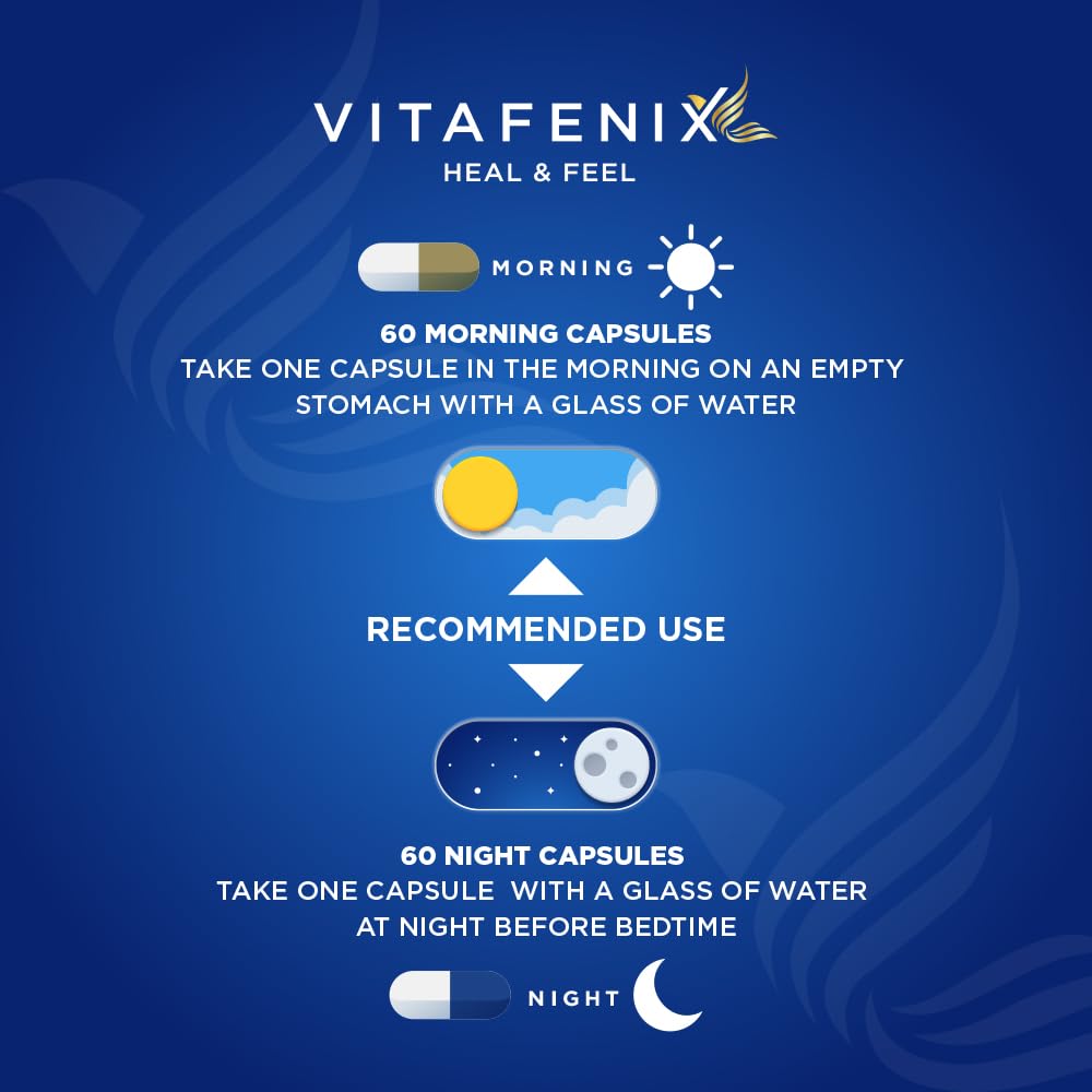 Vitafenix Magnesium Complex 4 in 1 & Glycinate with B6, Citrate, Malate, Taurate Capsules 120