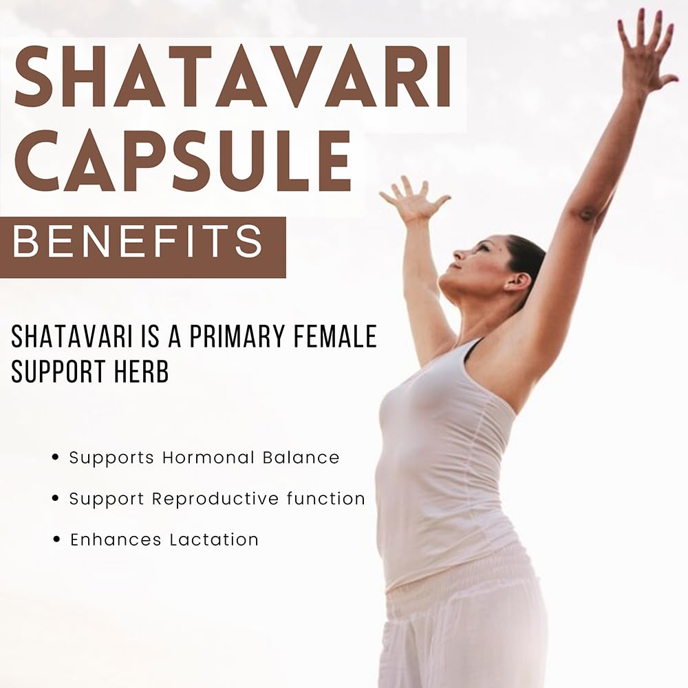 Hebhac Herbs Shatavari Capsules 1000mg, 90 Capsules