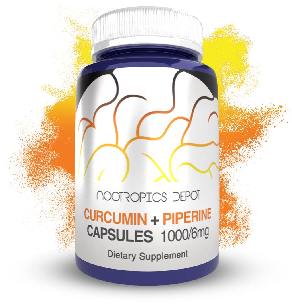 Nootropics Depot Curcumin + Piperine Capsules, 60 Count