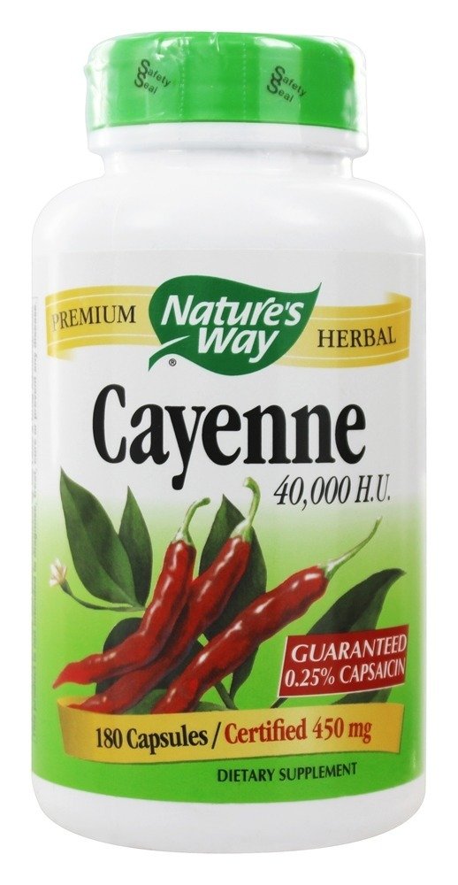 Nature's Way Cayenne Pepper 40000 HU 180 Capsules