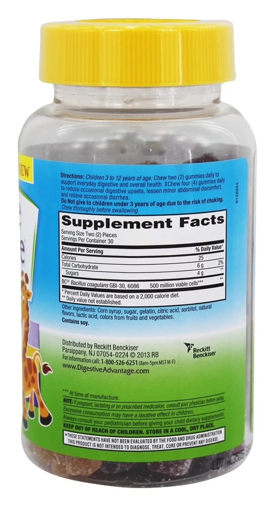 Digestive Advantage Probiotics Daily Probiotic Gummies for Kids, 60 ct
