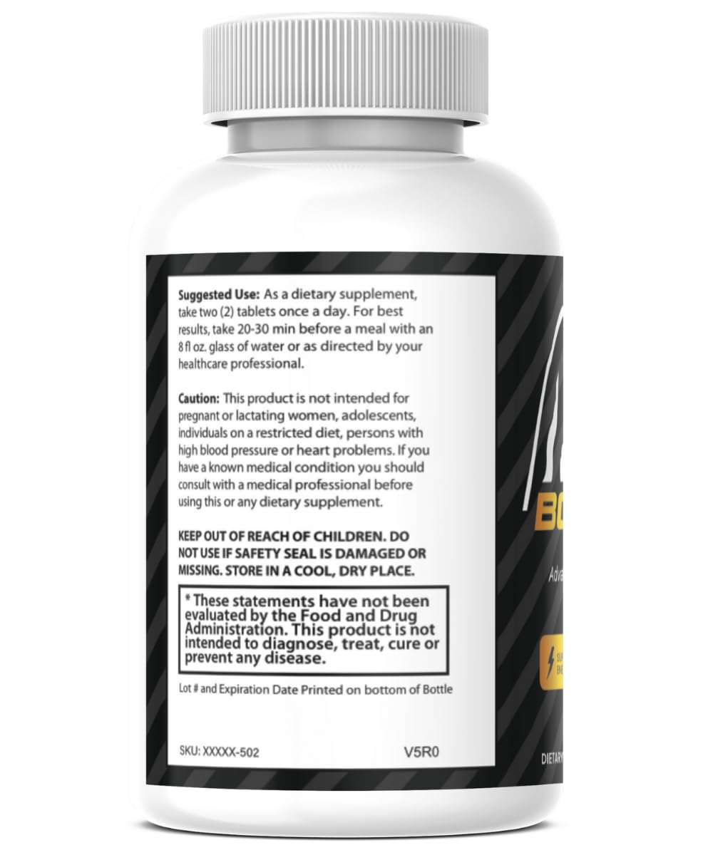 SuppNature Boostron Pills for Men Boostron Supplement for Strength and Stamina Support Advanced Formula Tablets, 180 Count