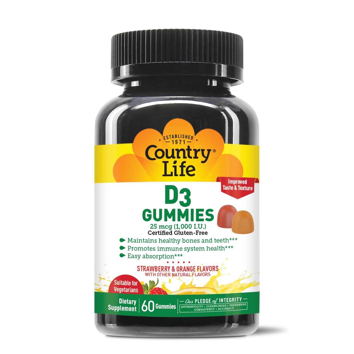 Country Life Vitamin D3 Gummies 60 Count