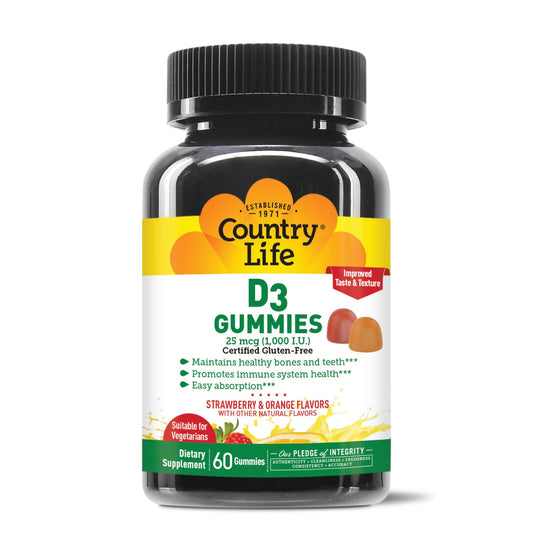 Country Life Vitamin D3 Gummies 60 Count