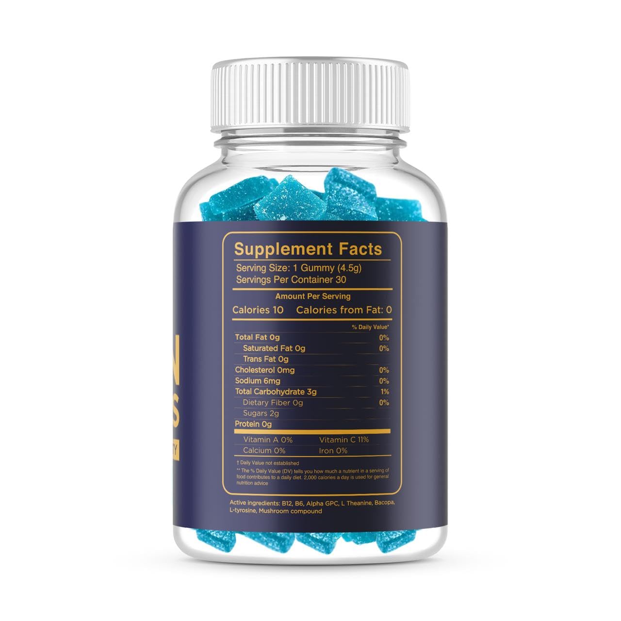 Shroom IQ Brain Supplements for Memory and Focus Nootropic Gummies, 60 Count