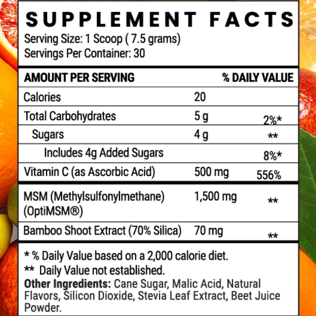 Twig & Leaf MSM + Vitamin C Body Benefits Powder 7.9 Ounce