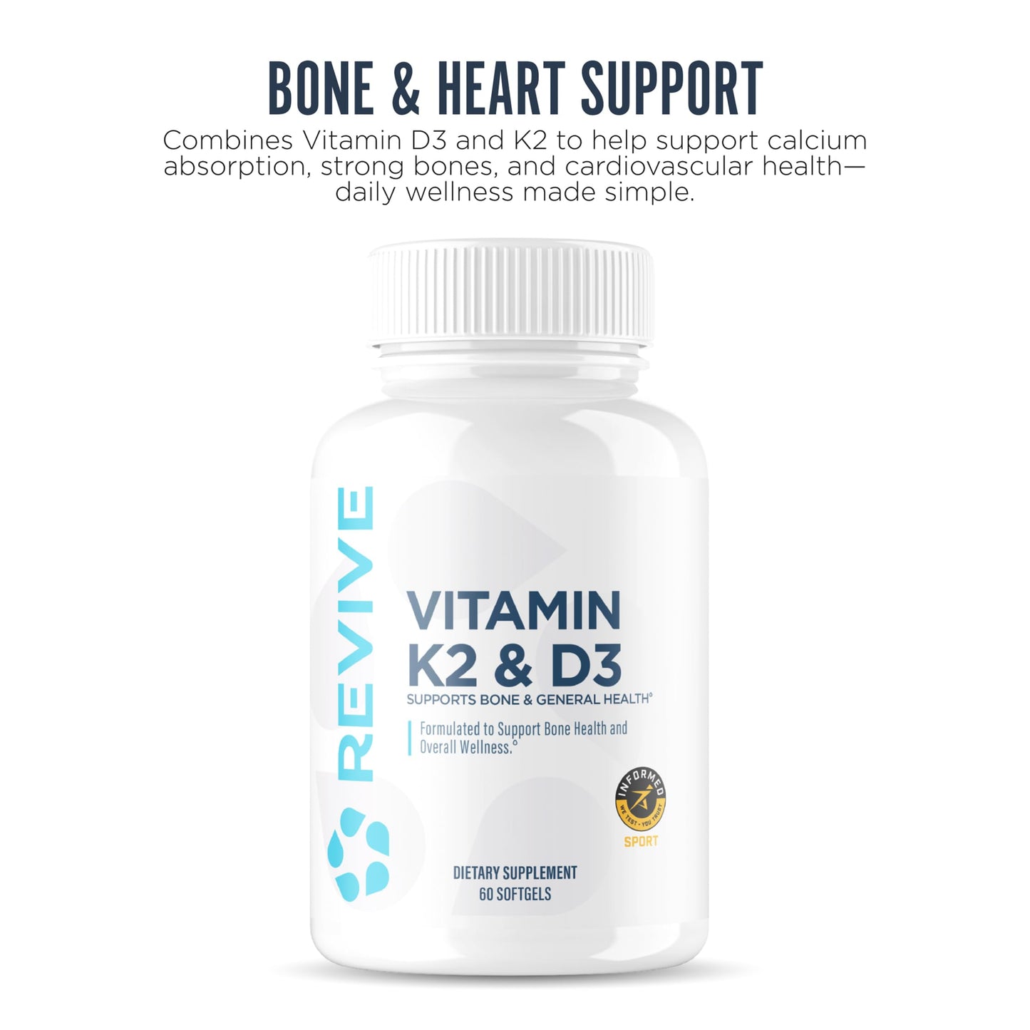 Revive Vitamin D3 & K2 Capsule 60 Servings
