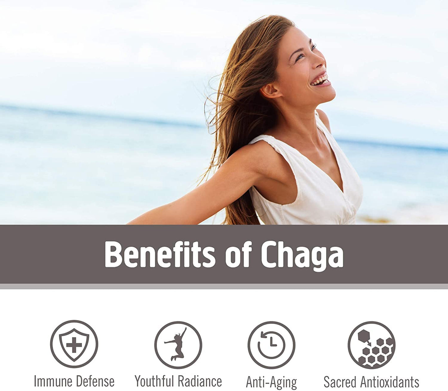 OM MUSHROOM SUPERFOOD Chaga Mushroom Capsules, 90 Count