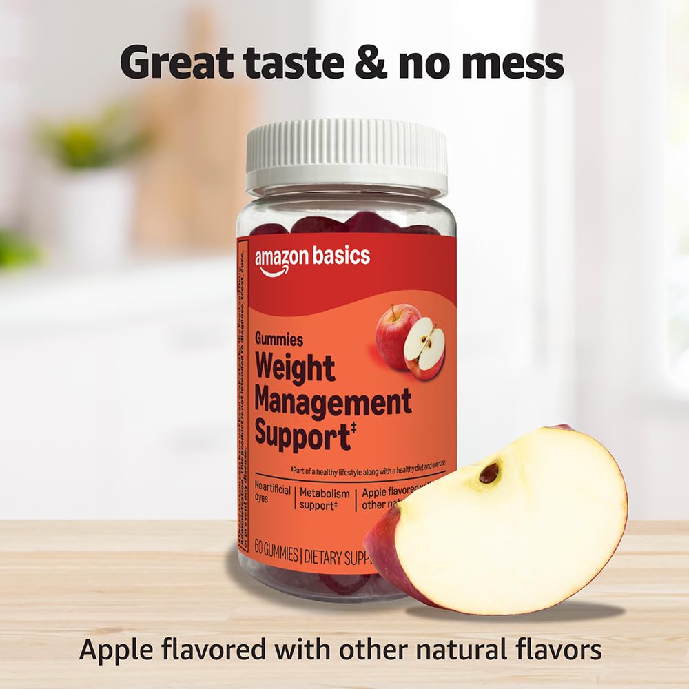 Amazon Basics Weight Management Support Gummy with 400 mcg Chromium Picolinate, 60 Count