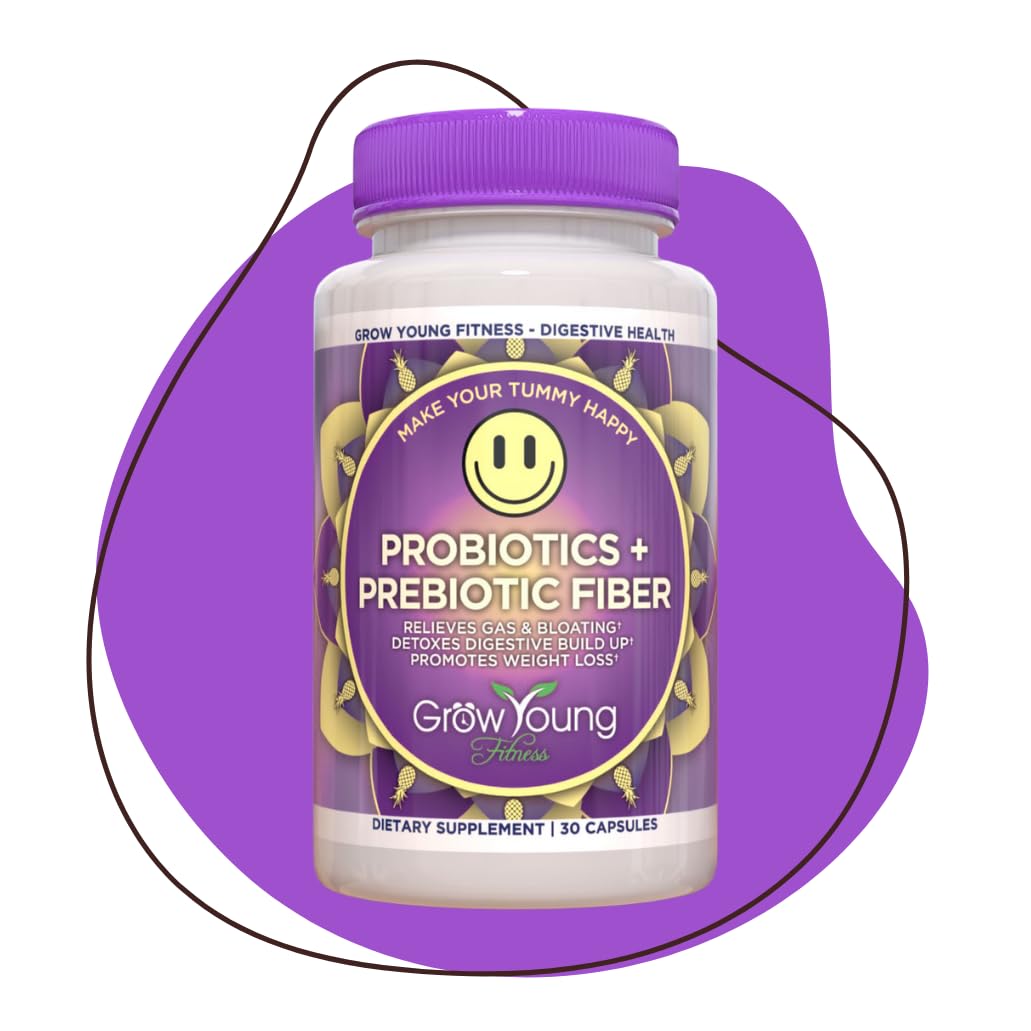 Grow Young Fitness Daily Probiotic + Prebiotic Fiber Supplement Capsule 30 Capsules