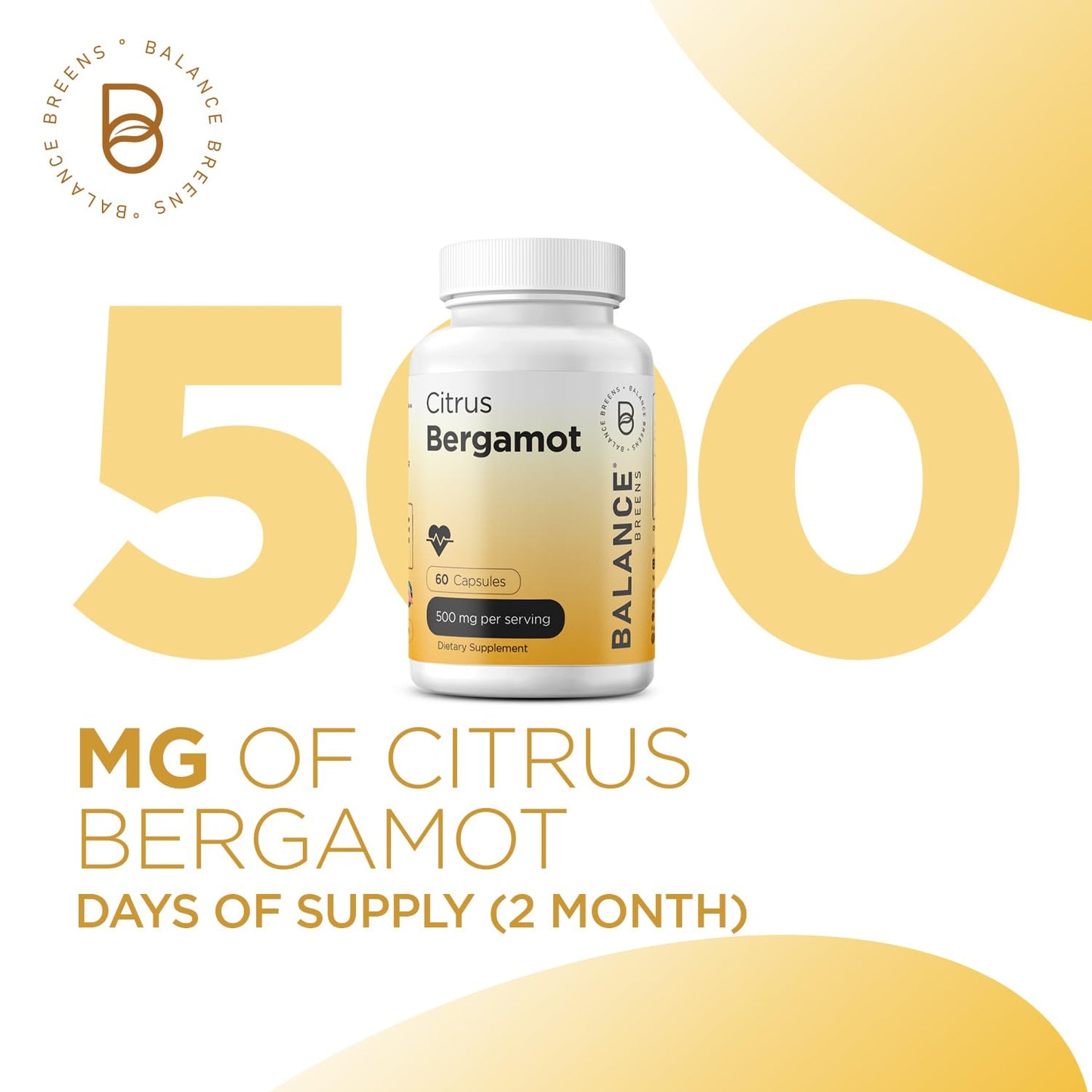 Balancebreens Citrus Bergamot 500mg Capsule, 120 Count
