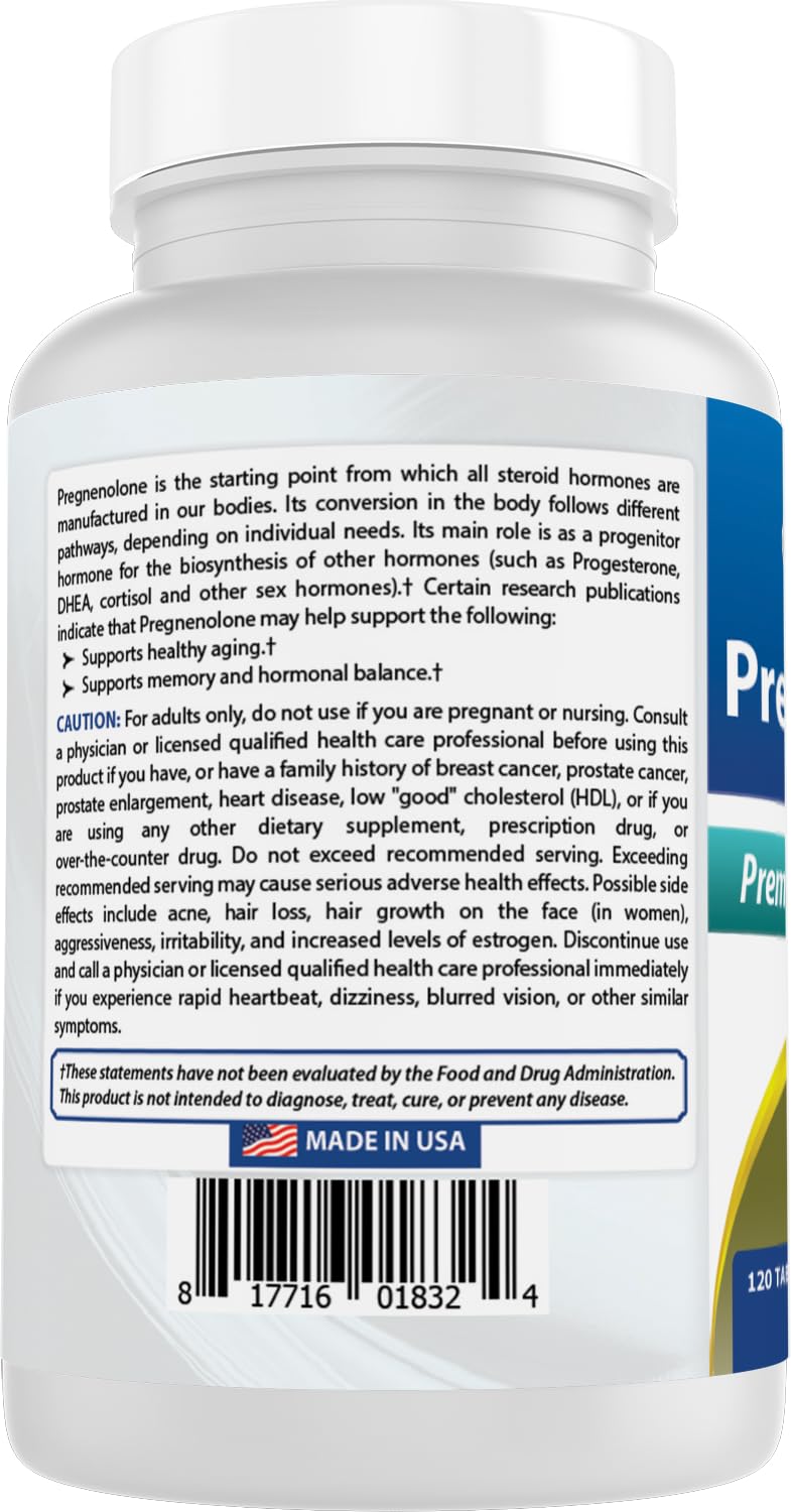 Best Naturals Pregnenolone 100 mg Tablet, 120 Tablets