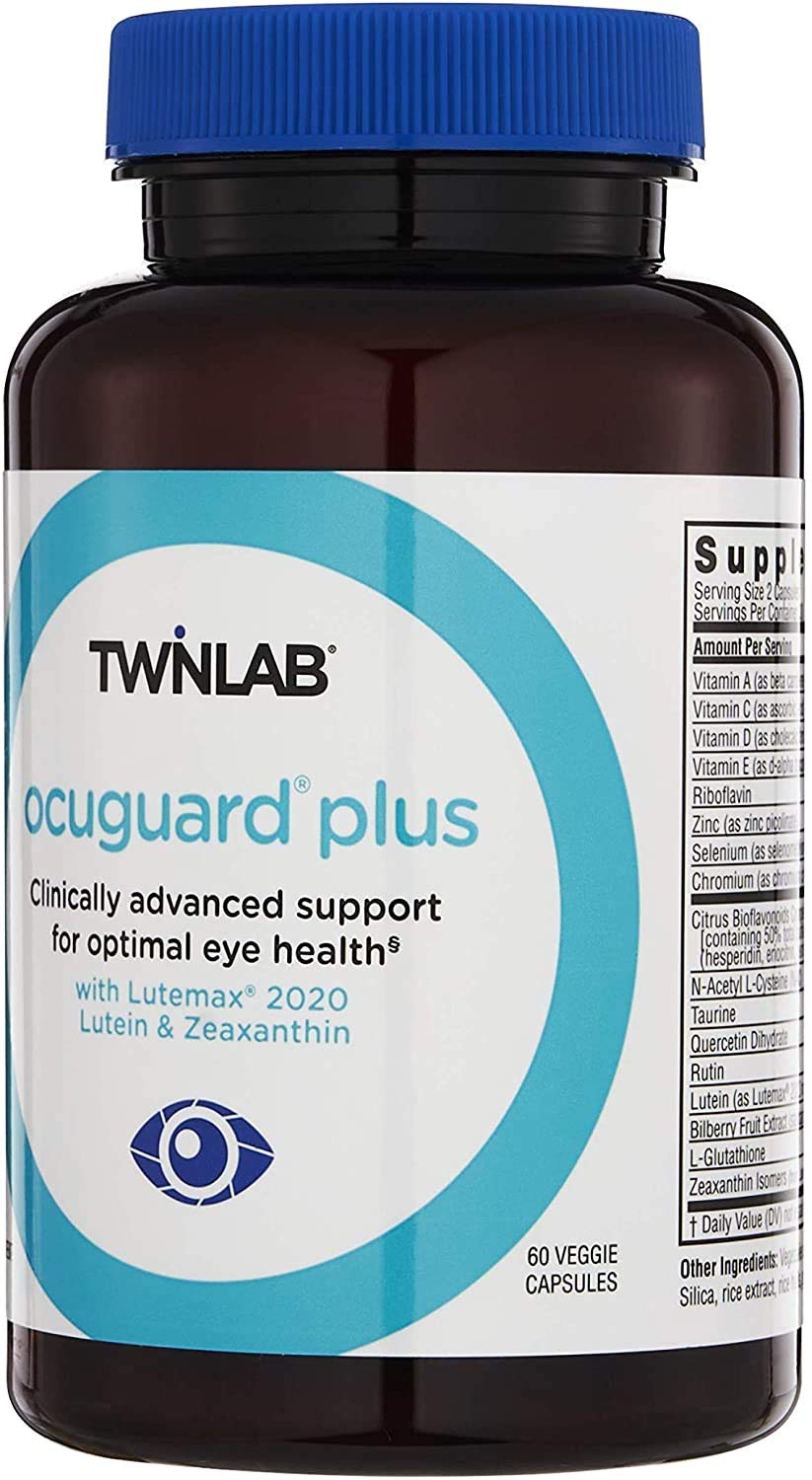 Twinlab Ocuguard Plus Eye Supplement with Zinc, Vitamin A, C & D, 60 Capsules