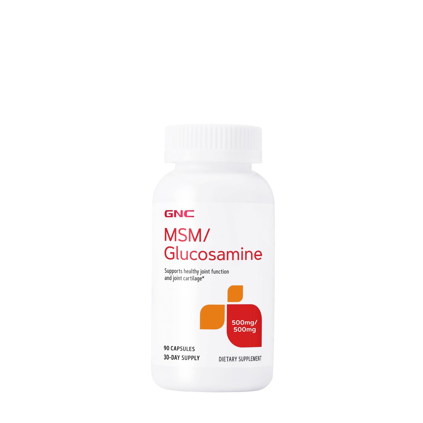 GNC MSM Glucosamine 500mg Capsule, 90 Count