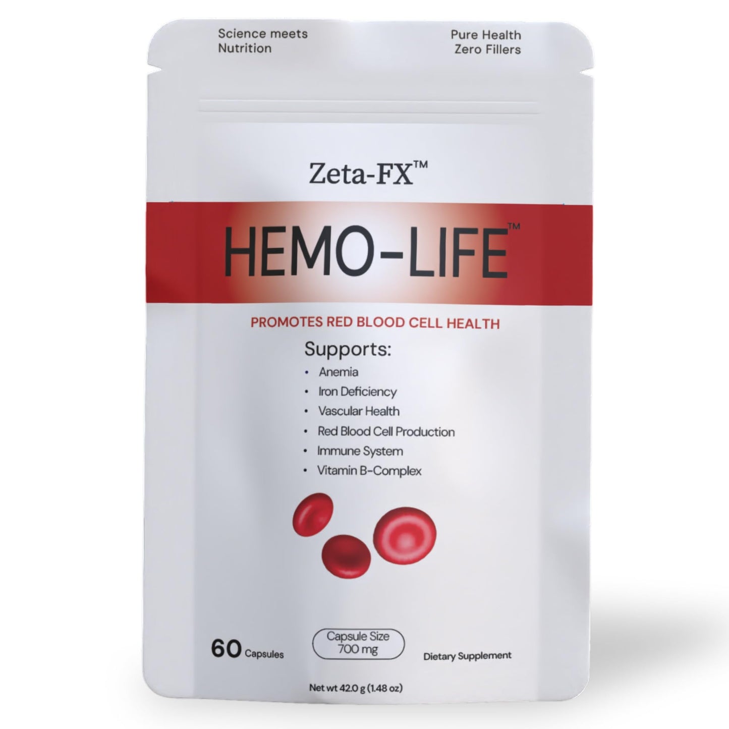 ZetaFX Hemo-Life Anemia Supplement Capsule, 60 Capsules