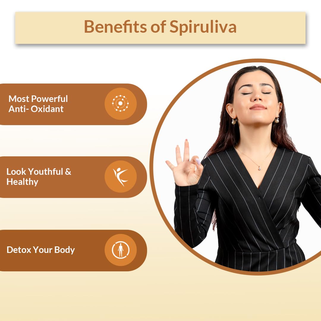 Biogetica Spiruliva Organic Spirulina with Astaxanthin Tablets, 160 Count