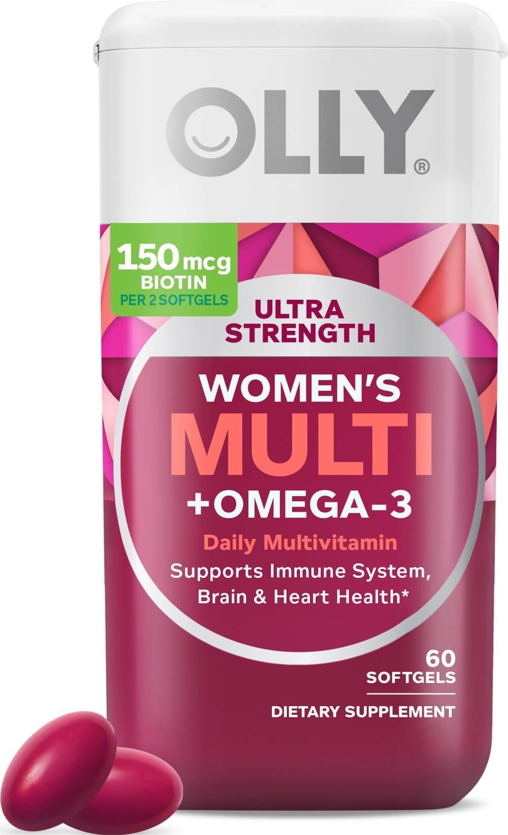 OLLY Ultra Strength Women's Multivitamin Softgels 60 Count