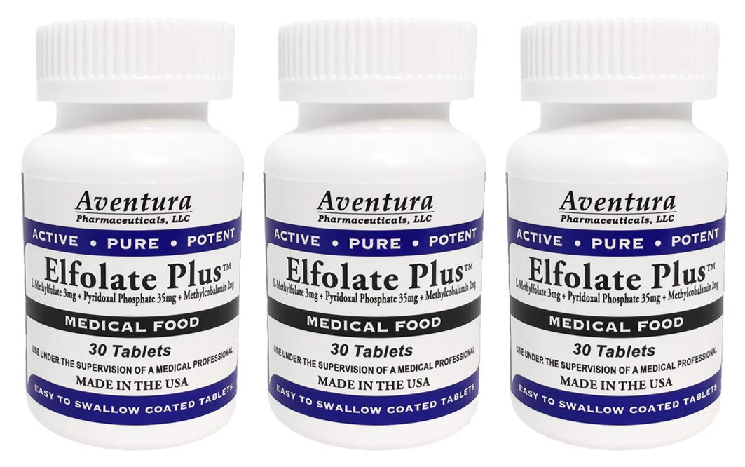 ELFOLATE Plus 3mg L-Methylfolate Tablets, 90 Count
