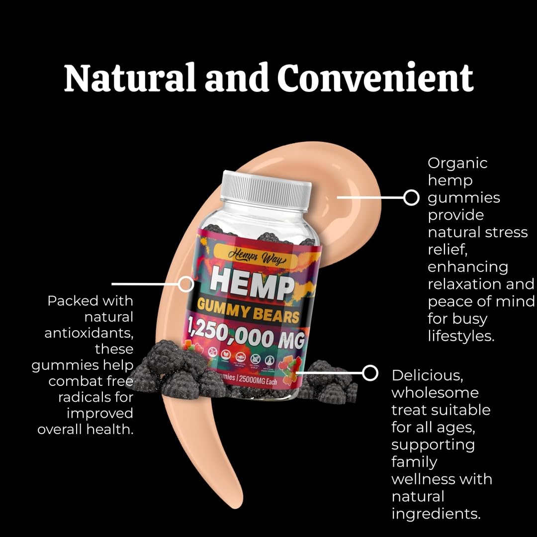 The CBD Project Organic Hemp Gummies for Stress, Pain & Sleep Support Gummy, 50 Count