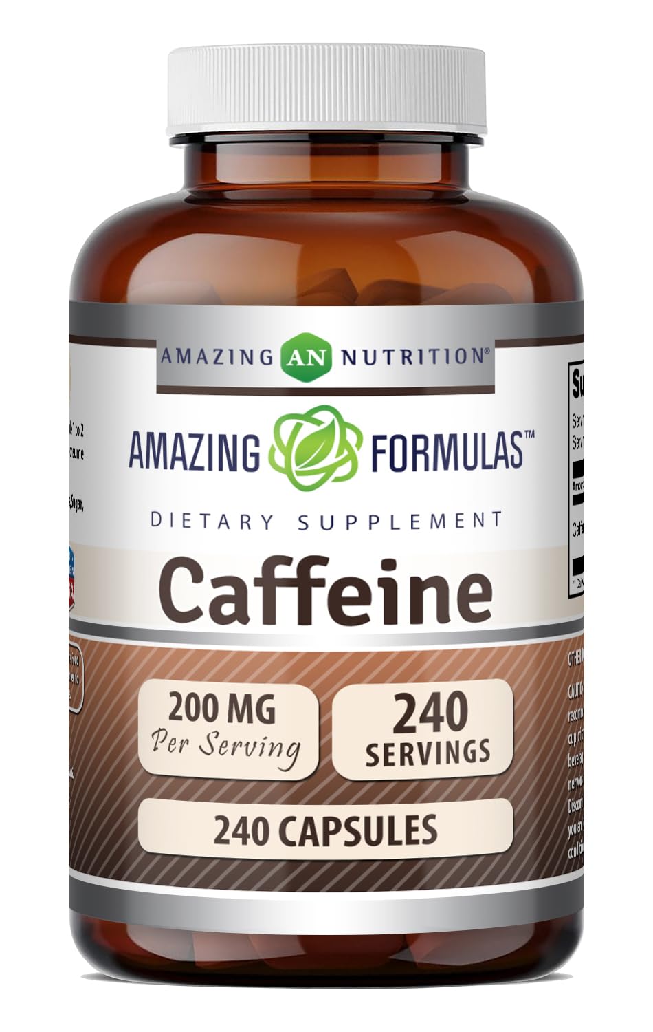 Amazing Nutrition Caffeine 200 Mg per Serving Capsule, 240 Count