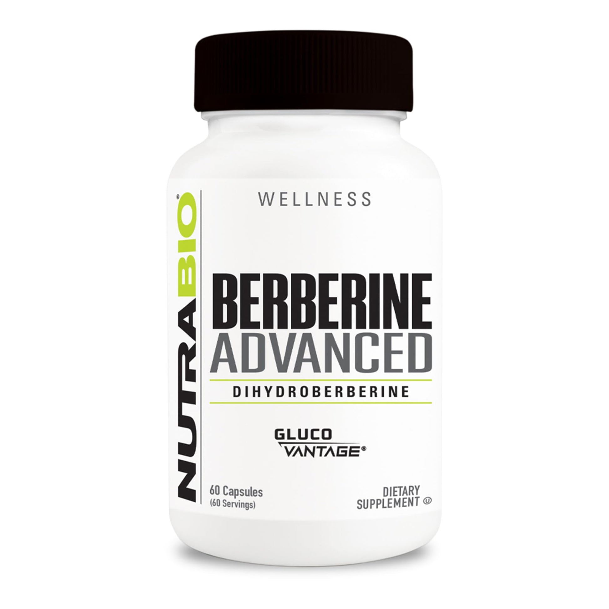 NutraBio Berberine Advanced Supplement (Dihydroberberine), 200 mg Capsule, 60 Count