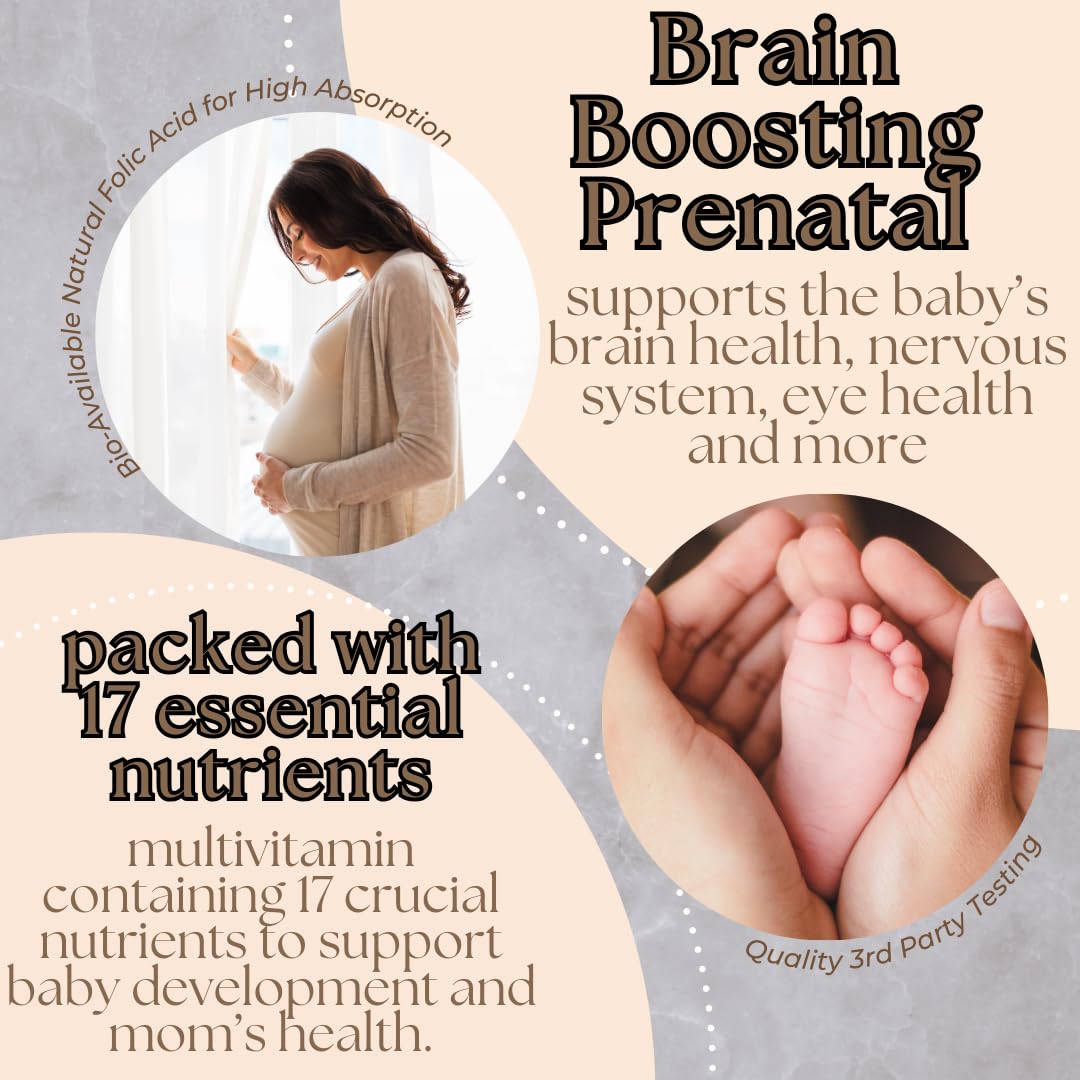 Research Labs Prenatal Vitamins for Women 2 Fer 1 Ad: 6X More Bioavailable Methylated Folate Folic Acid MTHF 5 Capsules, 120