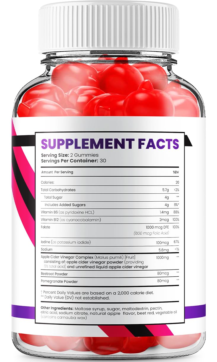 Indelo Premier Keto ACV Gummies - Advanced Formula Apple Cider Vinegar Dietary Supplement, 60 Gummies